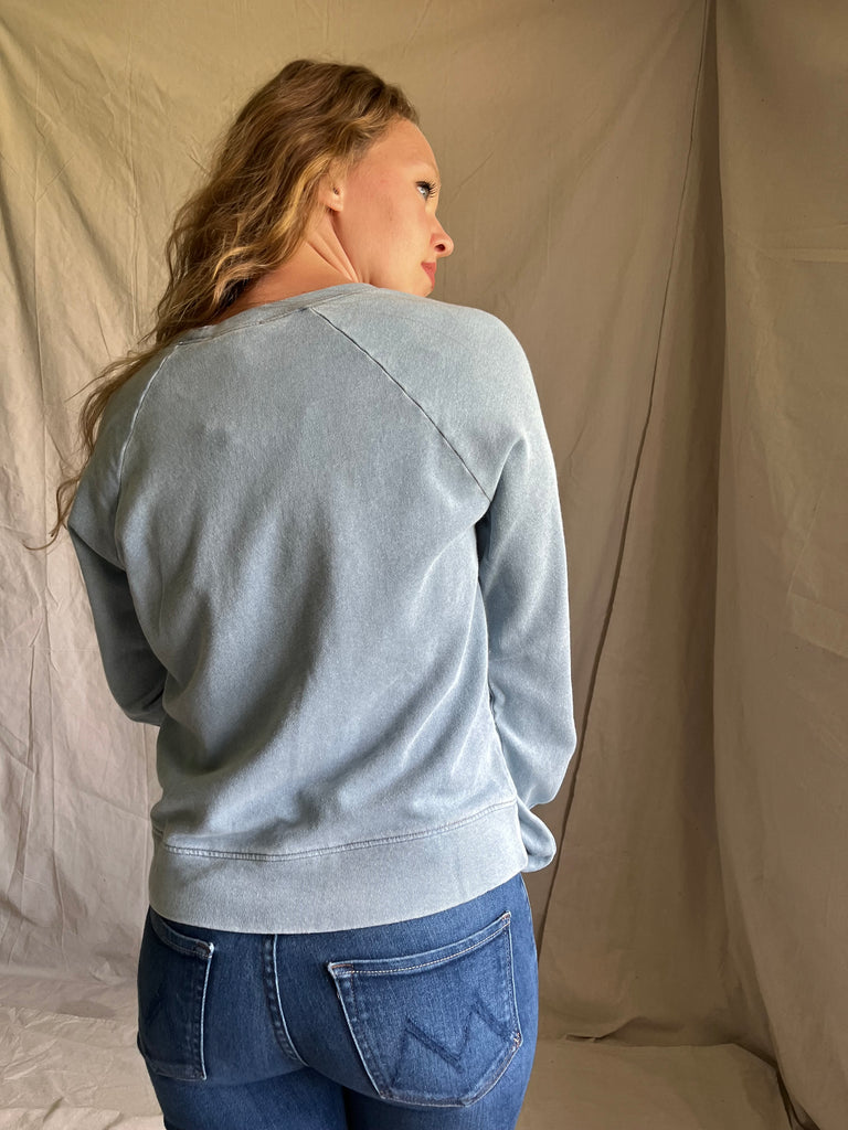 Abilene blue jean crewneck