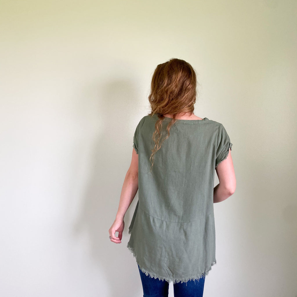 [RESTOCKED] Dempsey Top Olive [AVAILABLE IN CURVY SIZES]