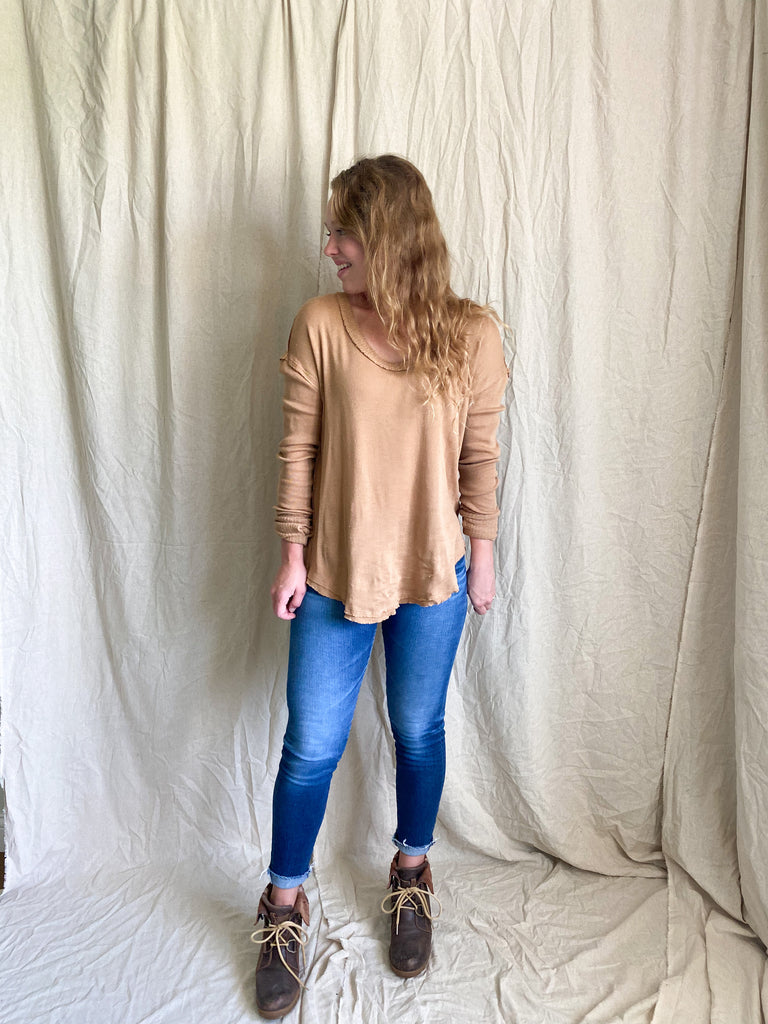 Free People Colby tee [camel]