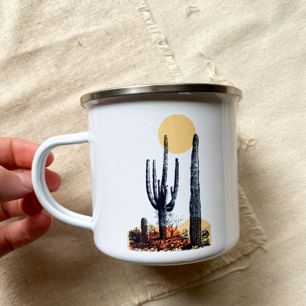 Tin coffee Mugs ( 2 designs)